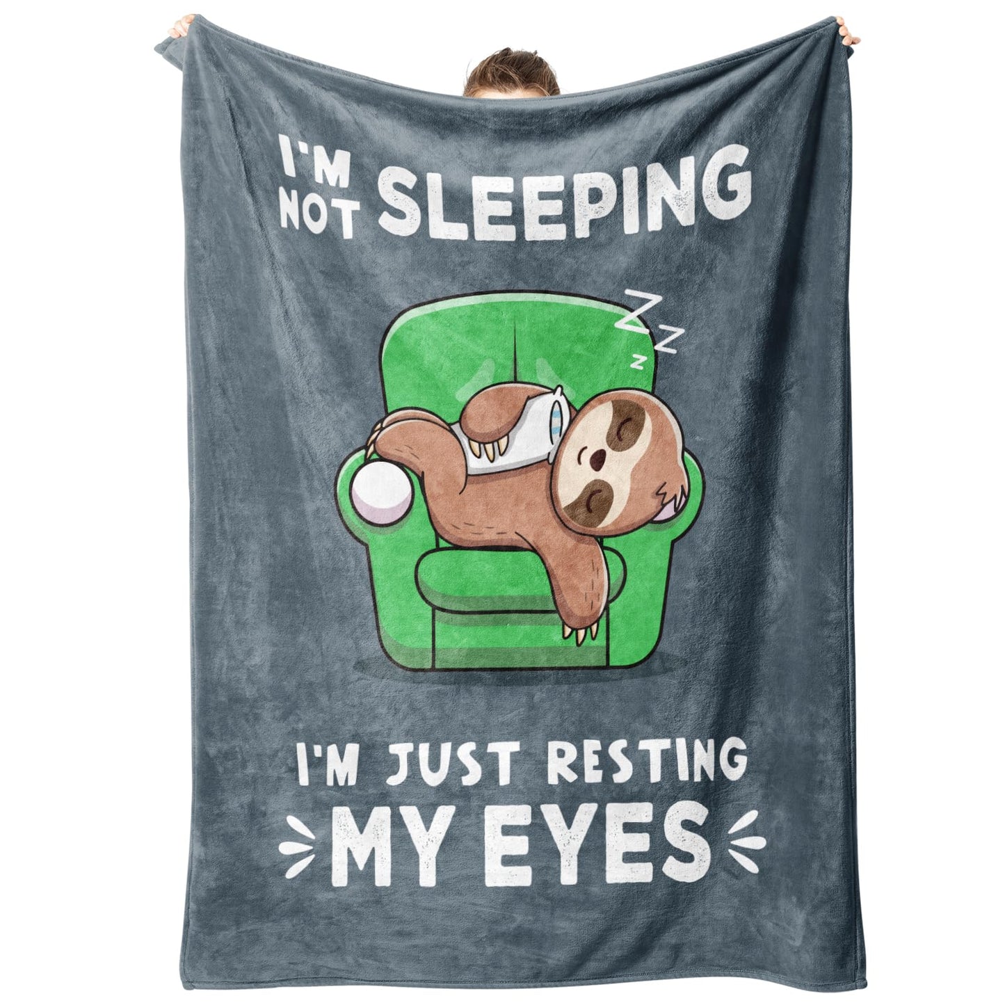Funny Birthday Gifts for Men Dad Grandpa Husband, I'm Not Sleeping Blanket, Dad Birthday Gift Ideas, Funny Blanket Gift for Boyfriend Brother Uncle, 60" x 50"