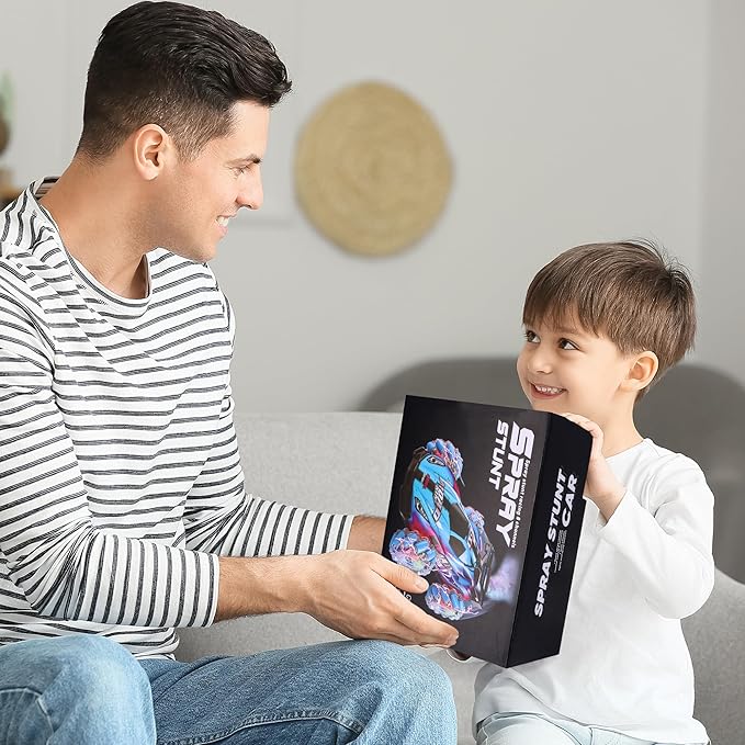 RC Stunt Car Toys - Gesture Remote Control Racing Cars Comes with Spray,Lights,360° Rotation for Kids,Vehicle Birthday Gifts for Boys and Girls Aged 6 7 8 9