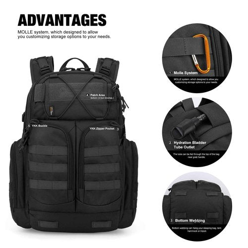 Mardingtop 40L Molle Tactical Backpack,Military backpack for Men, Cordura Backpack for Hiking,Camping,Hunting
