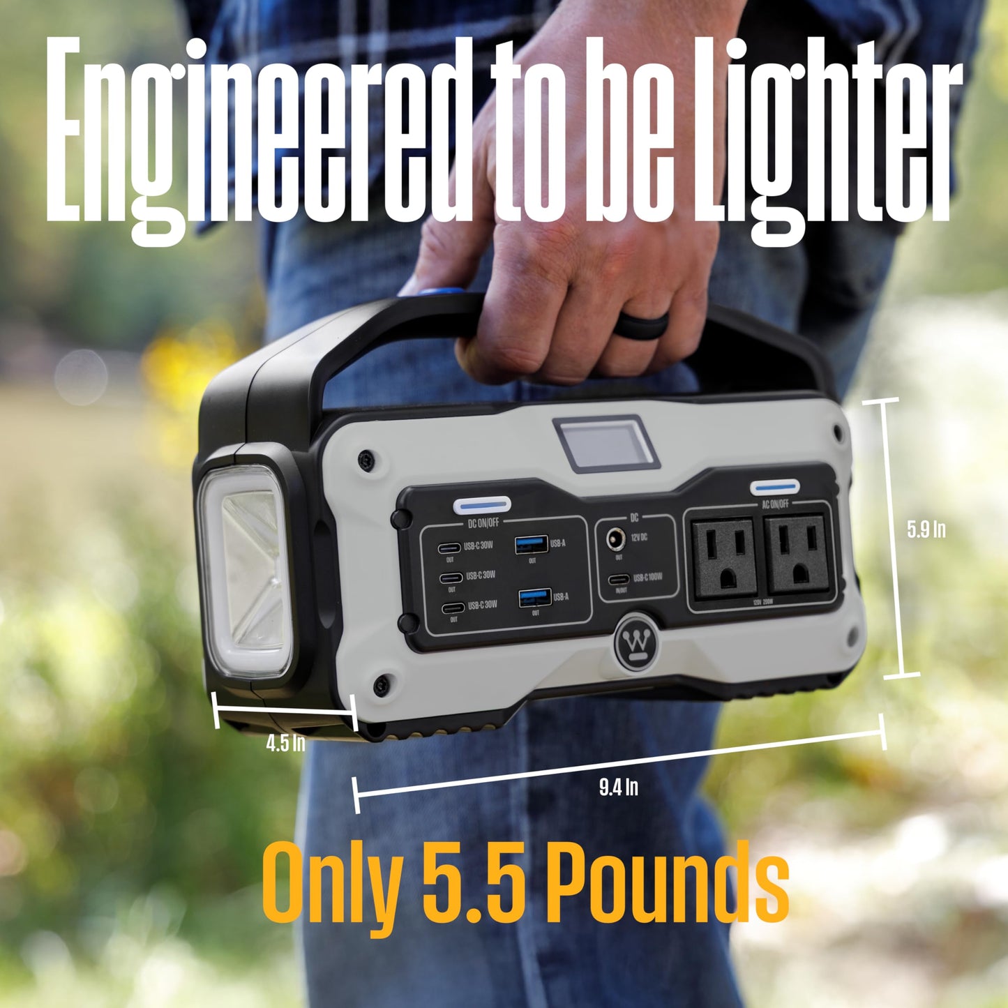 Westinghouse iGen400s 400 Watt, 183Wh Portable Power Station and Solar Generator with LED and DC Outlet for Camping, Home, Travel, Indoor/Outdoor Use (Solar Panel Not Included)