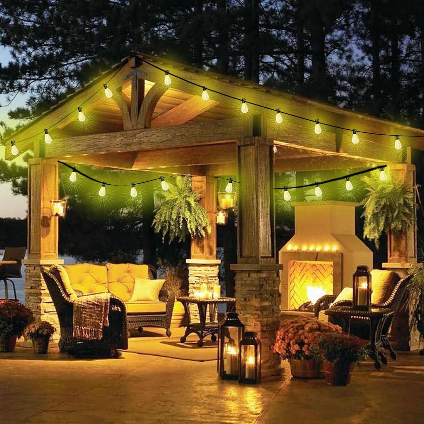 REEMEER 120FT Outdoor String Lights, Ultra Long Waterproof 30+2 Shatterproof Bulbs Led Outside Patio Lights for Porch Deck Garden Backyard Balcony Wedding Party Decor