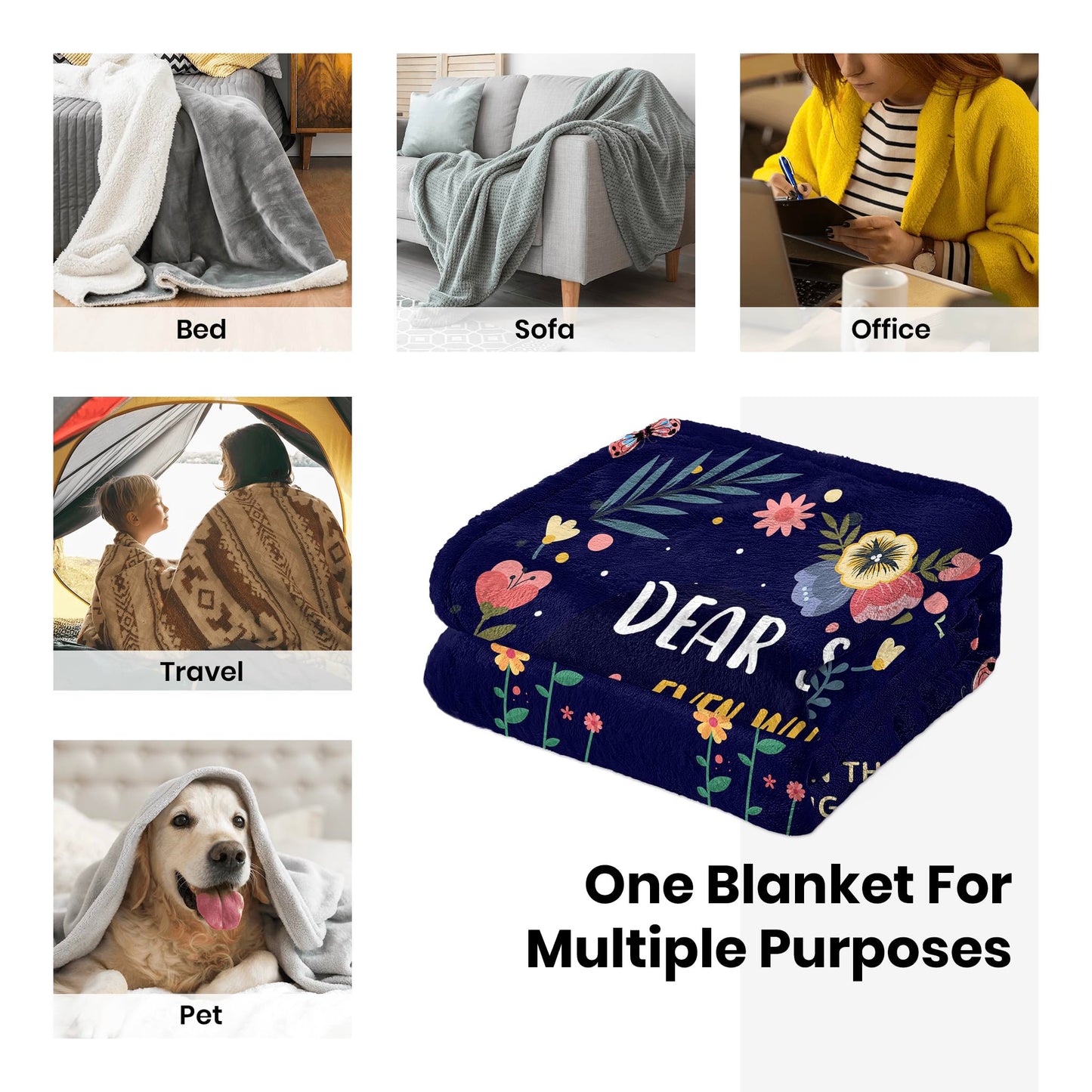 AISDE Sister Gifts Blanket, Sister Gifts from Sisters, Sisters Birthday Valentines Presents Throw Blanket 60'' x 50''