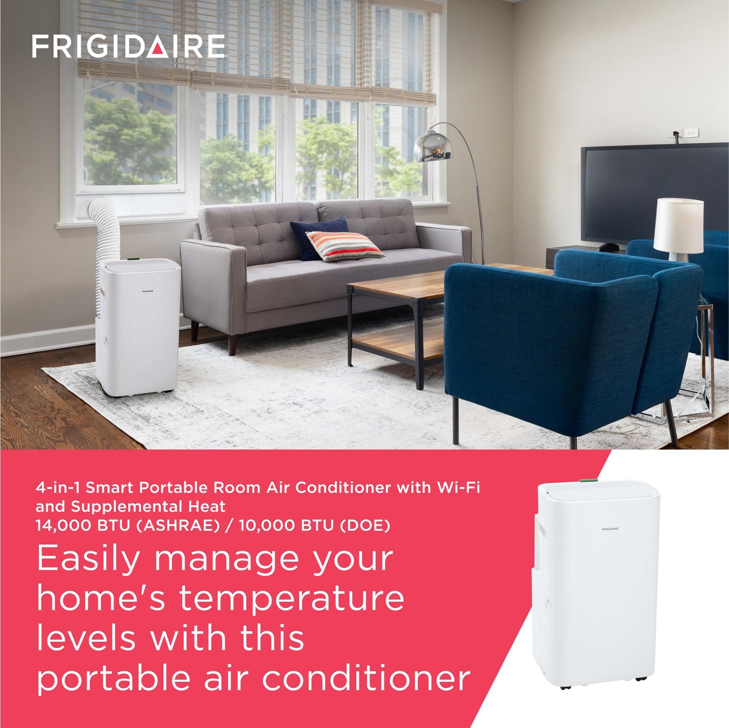 Frigidaire 14k Heat/Cool Portable w/Wifi