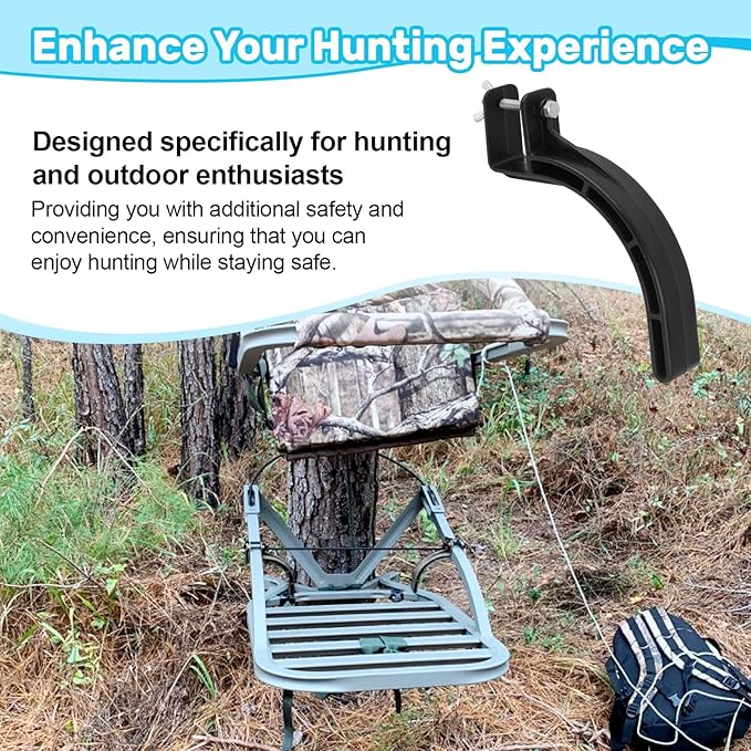 LJB Climbing Tree Stand Accessory Treestands Footrest Kit Suitable for Square Tubes for 1-inch Tree Stands Come with Screws and Safety Ropes