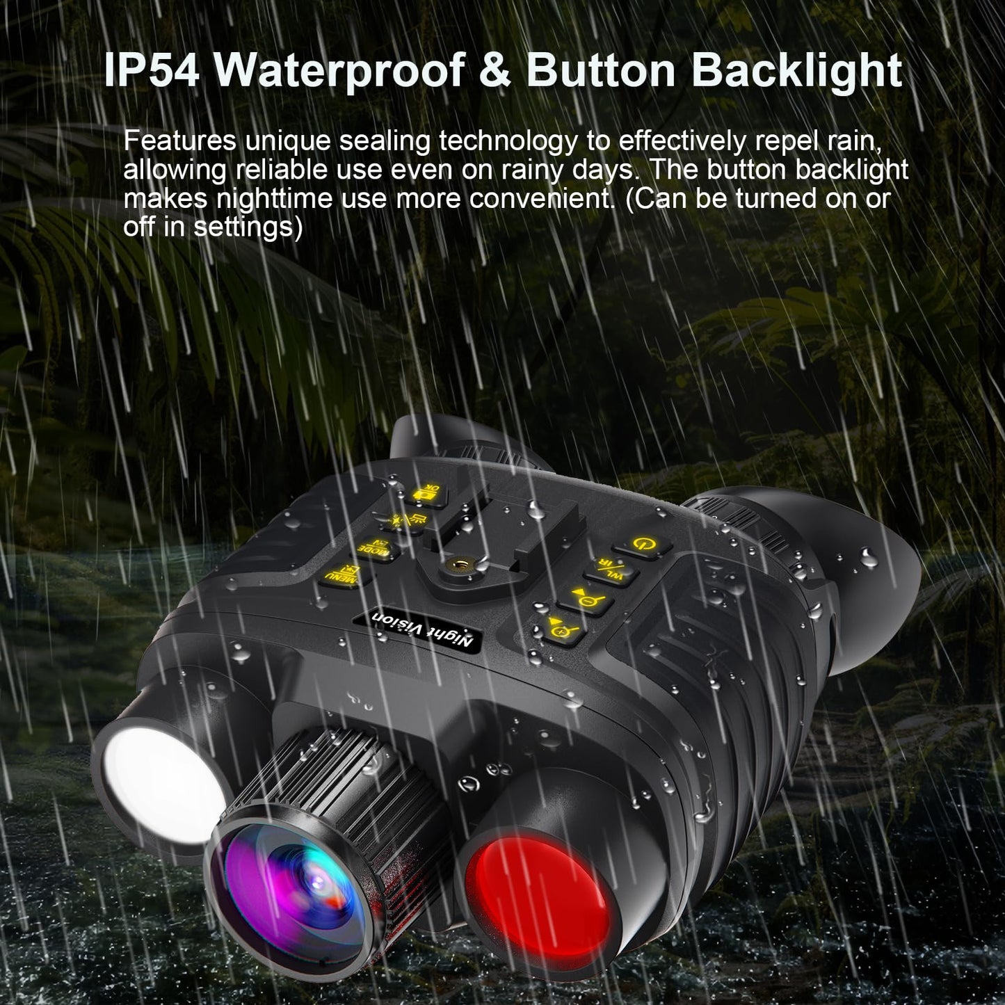 ISHARE Head-Mounted Night Vision Goggles, 4K 36MP Infrared Binoculars Rechargeable Hands Free Night Vision Binoculars Goggles, 8X Zoom IP54 Waterproof for Hunting Security Outdoor Exploration