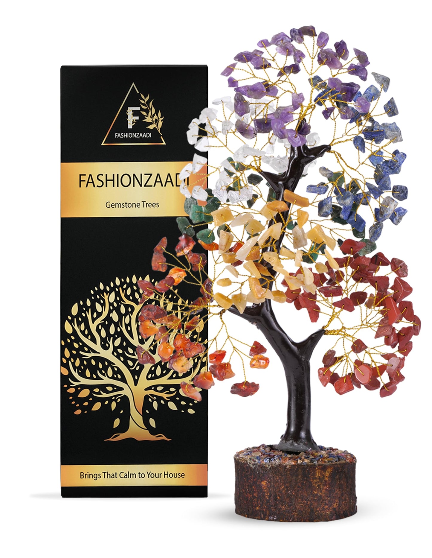 FASHIONZAADI 7 Chakra Tree of Life, Crystals and Healing Stones, Birthday Gifts for Women - Crystal Tree for Positive Energy, Home Office Decor, Spiritual Gifts for Women