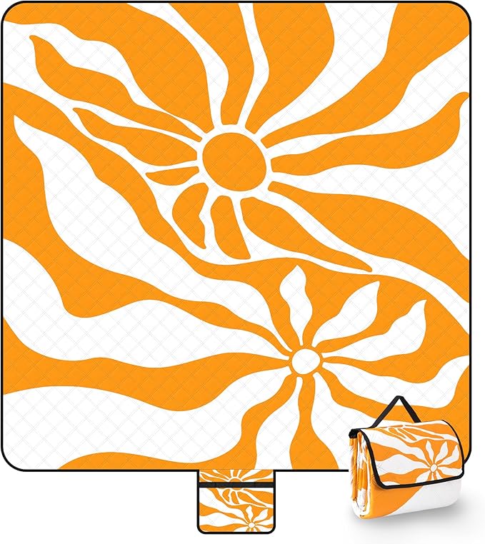 Picnic Blankets Waterproof Sandproof,79''*79'' Large Washable Soft and Comfortable Outdoor Beach Blanket, Foldable Portabl...