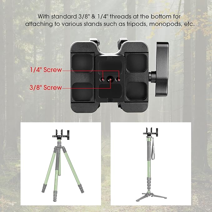 Manbily Shooting Rest Saddle for Hunting Shooting Stick Tripods Bipods Monopods Stand-Black(U-3)