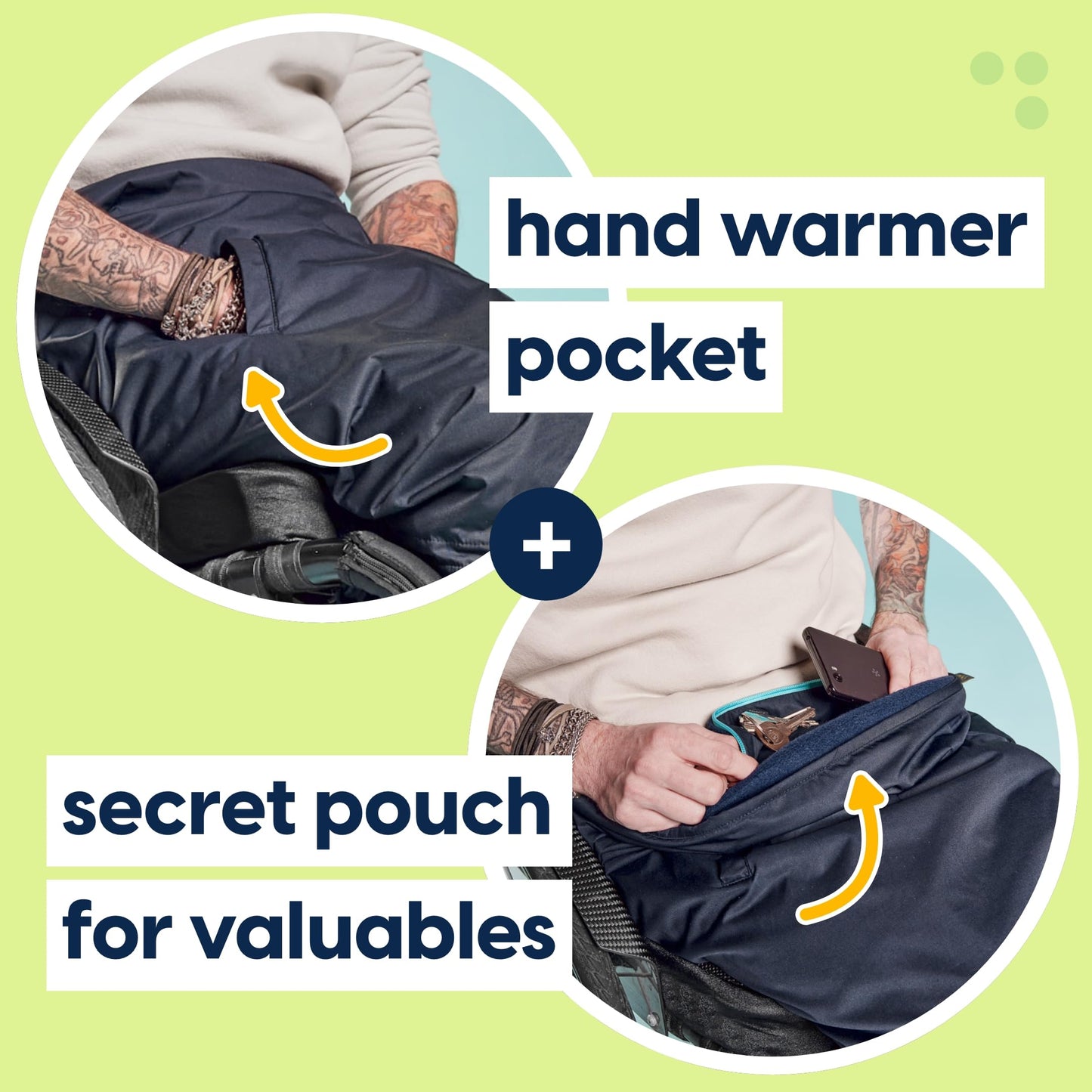 MyBlanket Winter, Compact Wheelchair Cozy with Warm Fleece Lining, Wind & Waterproof, Remain Seated, Leg Protection Rain Cover, for Manual & Electric Wheelchair Users, Powerchair, Mobility Scooter