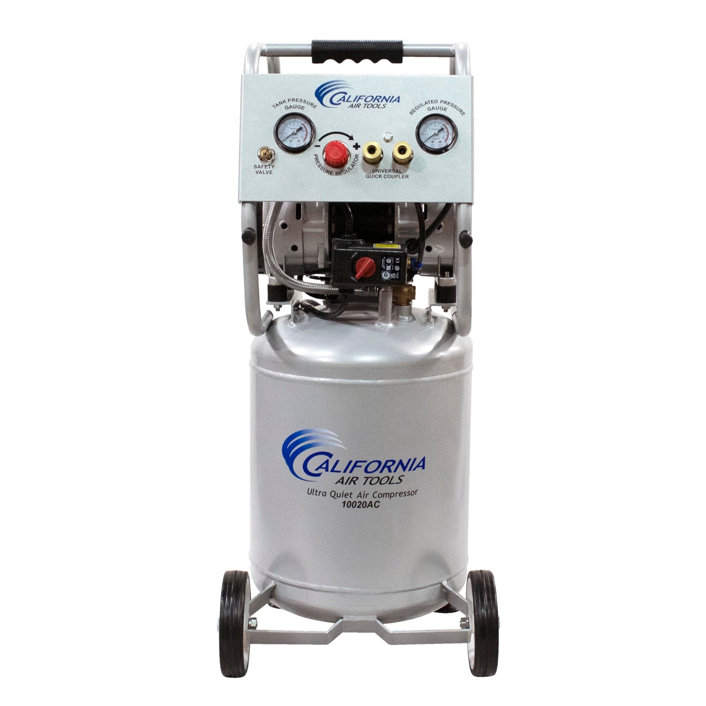 California Air Tools 10020Acad Ultra Quiet & Oil-Free 2.0 Hp, 10.0 Gal. Aluminum Tank Air Compressor W/Auto Drain