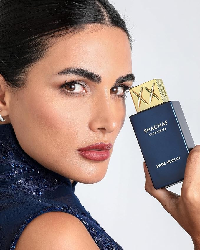 Swiss Arabian Shaghaf Oud Azraq, Limited Edition - Luxury Products From Dubai - Long Lasting and Addictive EDP Spray Fragrance - Seductive, Signature Aroma - Luxurious Scent of Arabia - 2.5 oz