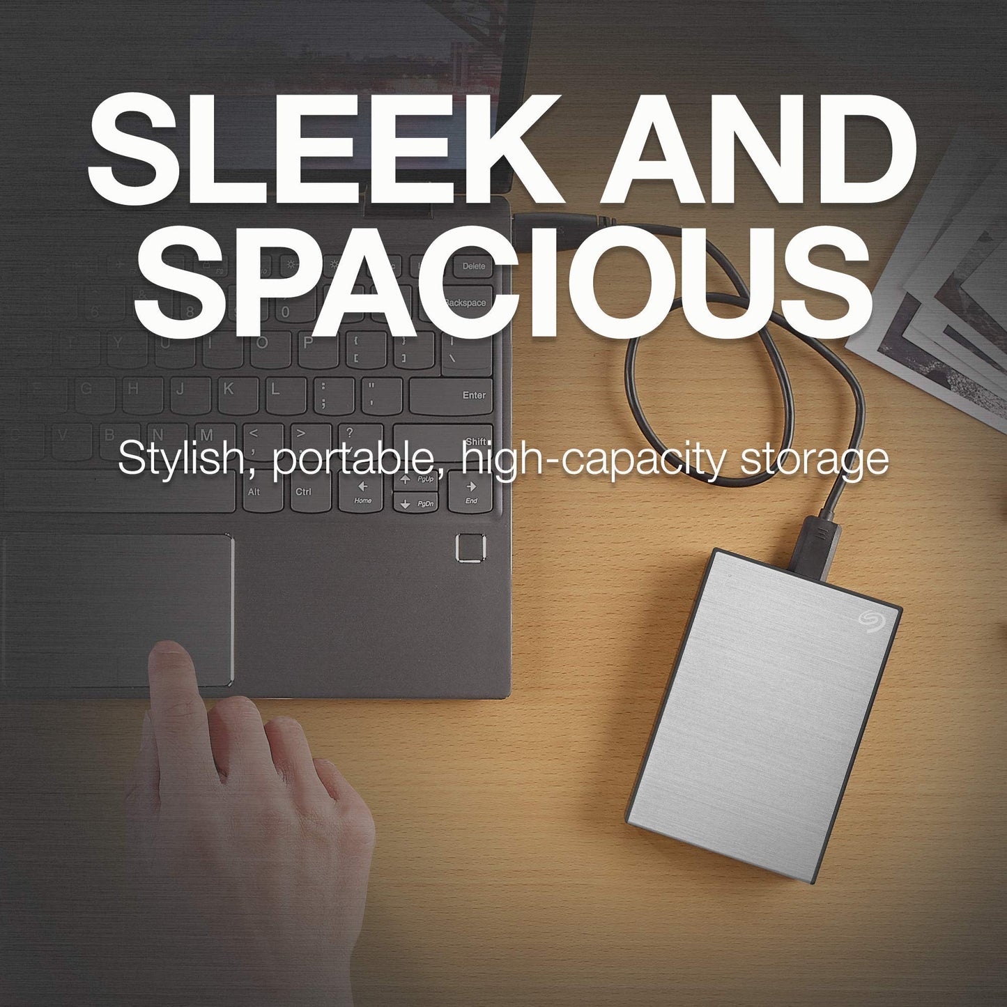 Seagate One Touch 2Tb External Hard Drive Hdd - Silver Usb 3.0 For Pc Laptop And Mac, 1 Year Myliocreate, 4 Months Adobe Creativ