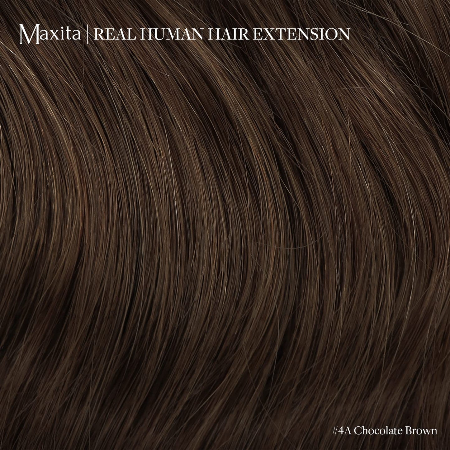 MAXITA Real Human Hair Extensions, 22 Inch Chocolate Brown 150g 7pcs, Clip in Remy Straight Long Hair Extensions, Seamless Clip