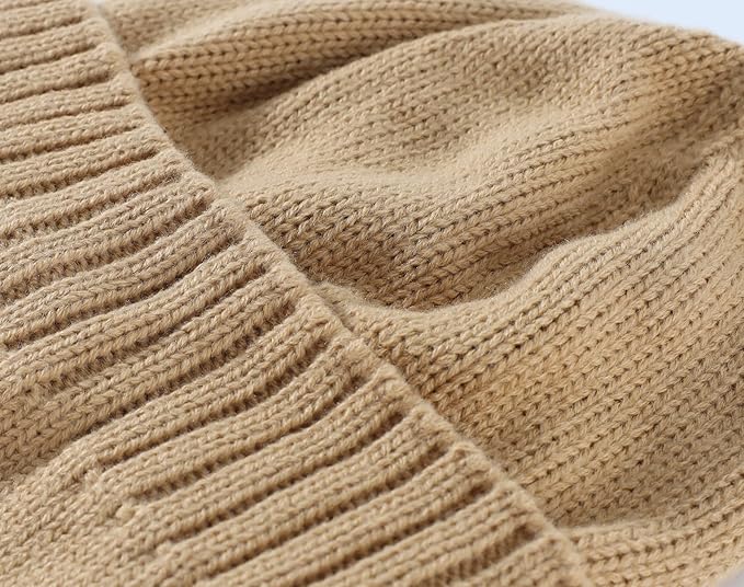 Home Prefer Mens Winter Hat Knit Earflap Hat Stocking Caps with Ears Beanie Hat