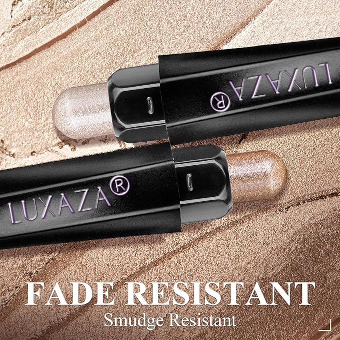 10PCS Eyeshadow Stick,Shimmer And Matte Brown Metallic Cream Eyeshadow Pencil Crayon with Smudge-proof & Waterproof, Eye Brightener Stick, Ideal Gift for Women - C2 Stellar Pink Quartz