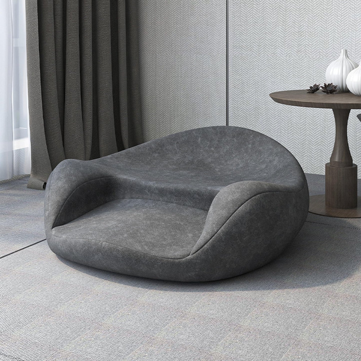HXQWDQL Foam Meditation Cushion, Oversized Floor Pillows Pads for Sitting, Yoga Cushion, Resting Cushion, Memory Foam Filling Cushion (Grey)