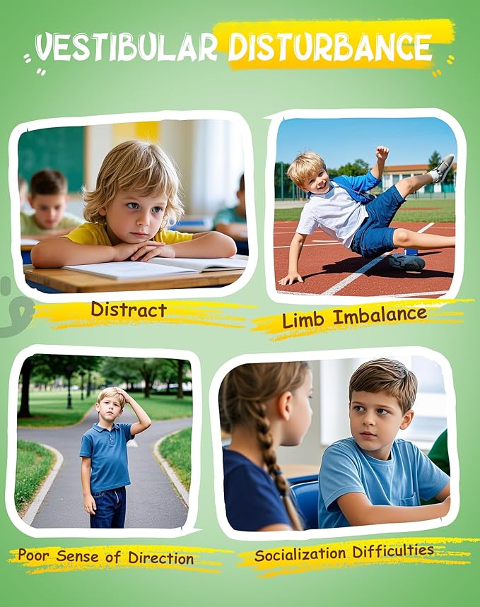 FERUERW Spinning Chair for Autistic Kids with Handle, Sensory Swivel Chair, 220LBS Weight Capacity, Sensory Toy for Children with ADHD/Autism, Training Body Coordination, 3+ Years (Light Green)