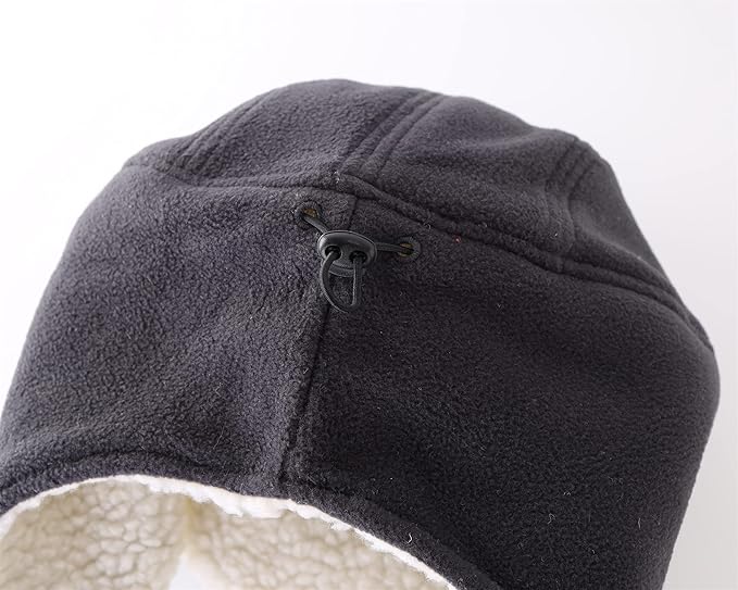 Connectyle Men's Sherpa Lined Warm Winter Hats with Visor Windproof Earflap Hat Outdoor Thermal Skull Cap Trapper Hat