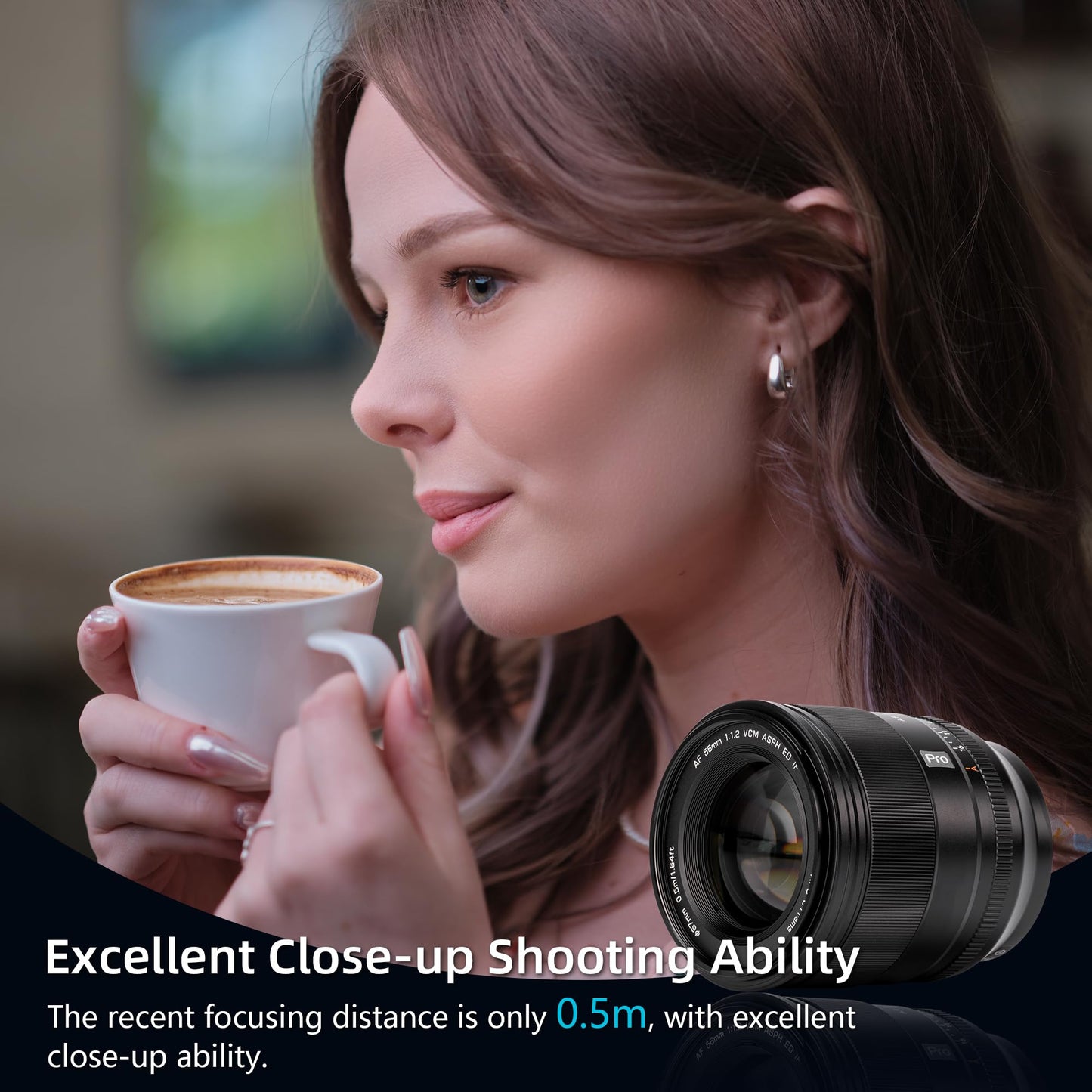 Viltrox 56mm F1.2 E, Auto Focus Prime Lens for Sony E-Mount, AF 56mm f1.2 E Mount Mirrorless Camera Lens for Sony a7 a6700 a6500
