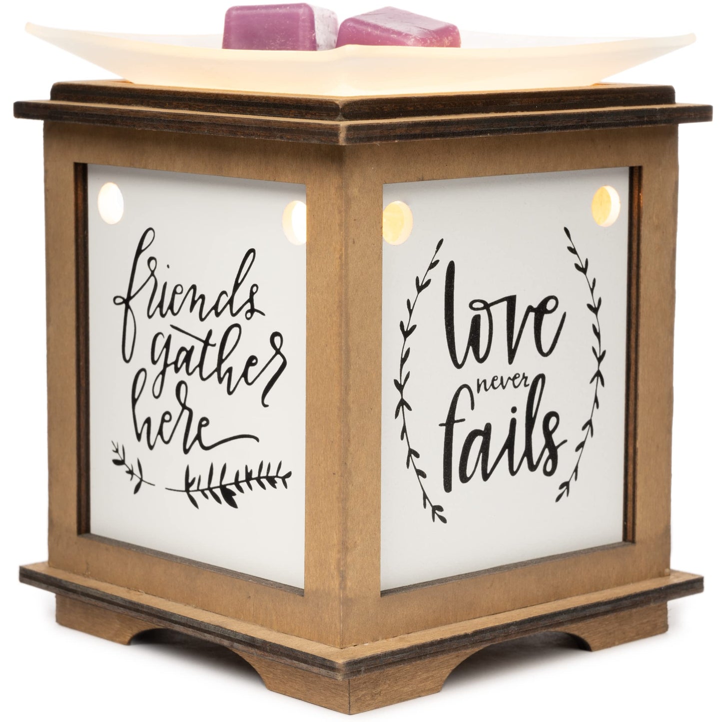 Scentsationals Wax Melt Warmer, Wax Warmer for Scented Wax Melts - Friends Gather Here - Candle Wax Melter for Fragrance Cubes and Tarts
