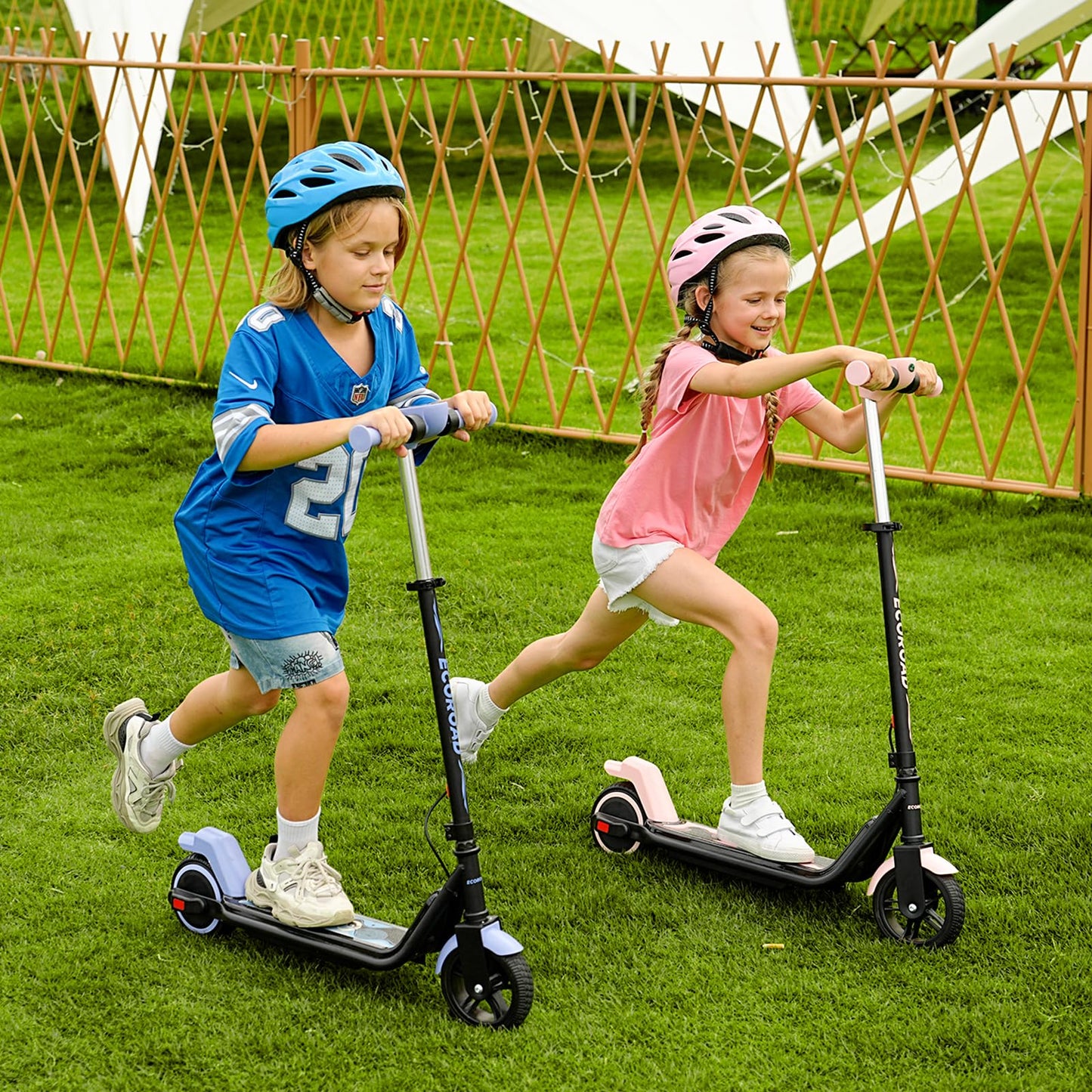 ECOROAD EK6 Kids Electric Scooter for 6-12, 3/6/10mph Speeds for Ultimate Comfort, Adjustable Height Electric Scooter, 150W & Dual Brake Safety, for Growing Adventurers（Rider:3.9-5.2 ft）