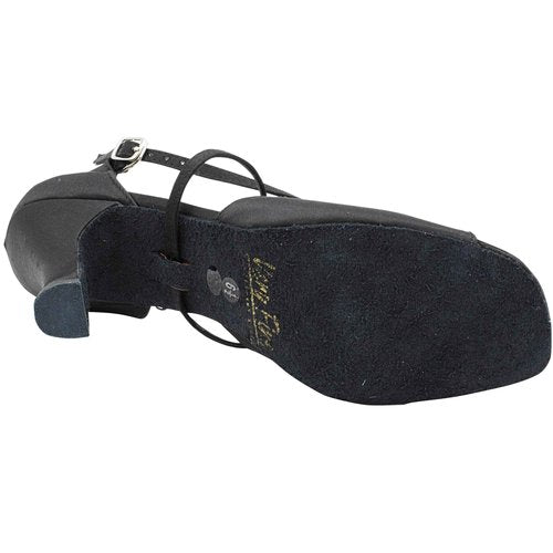Very Fine Womens Dance Shoe CLC1636 Latin Salsa Ballroom Waltz Black Satin 3-inch Heel M 7.5