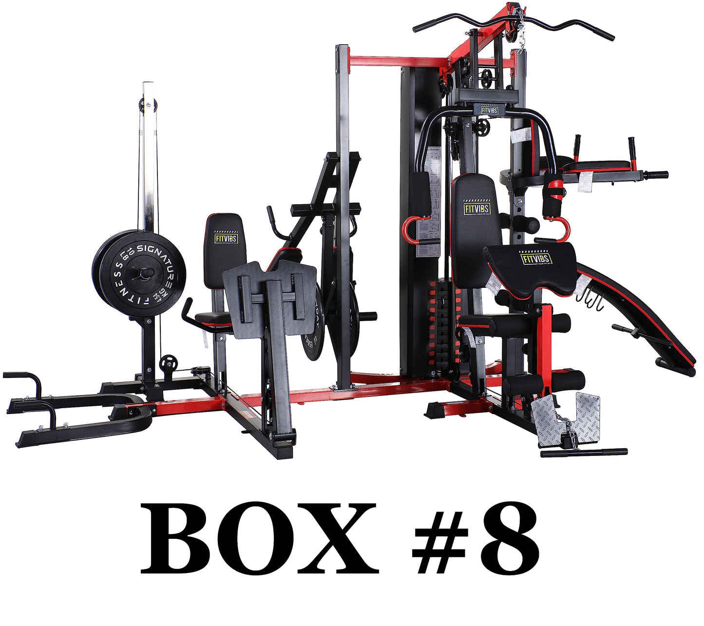Fitvids Home Gym Parts – Multiple colors – Part Only: Box #8 – Black/Red