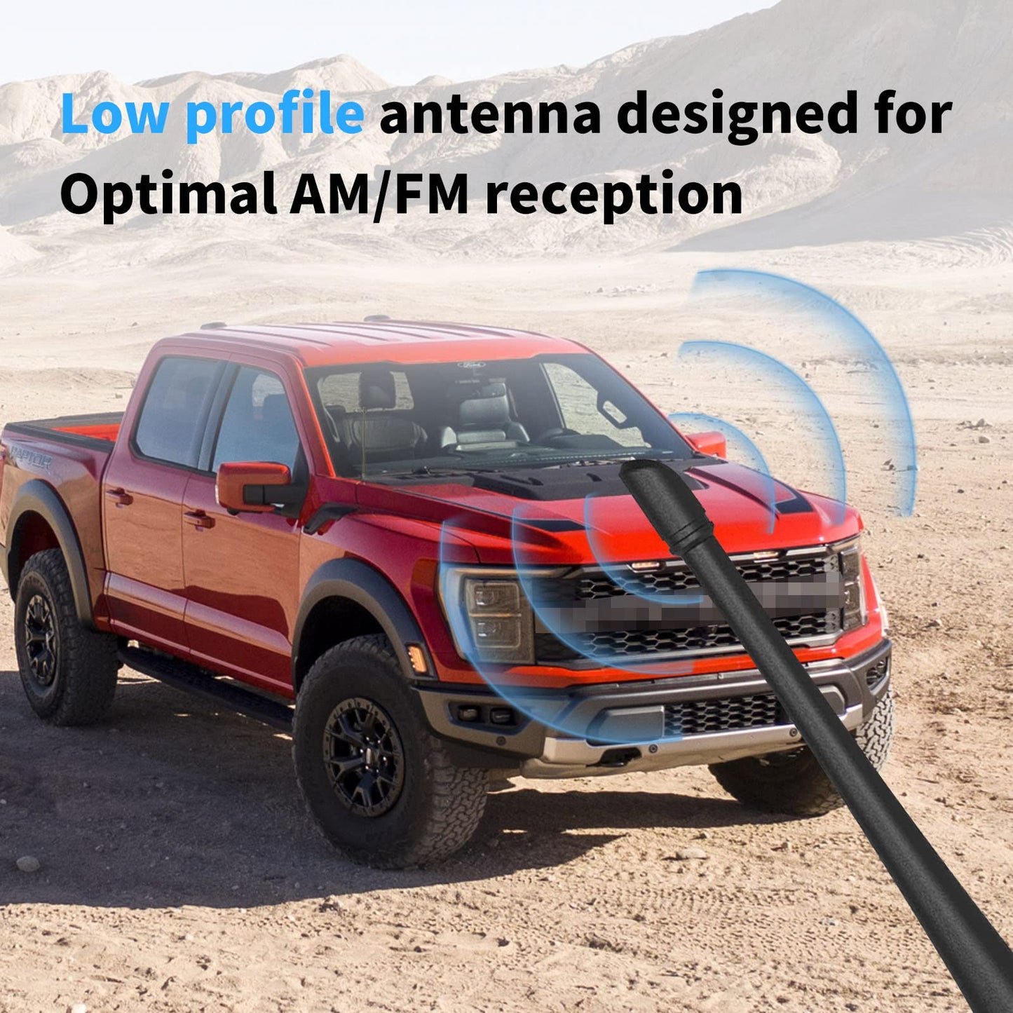 Posaid 7Inch Antenna For Jeep Wrangler Jk Jt Jl Jlu Jku Sahara Rubicon Sport 2007-2023, Fexible Antenna Replacement For Jeep Gla