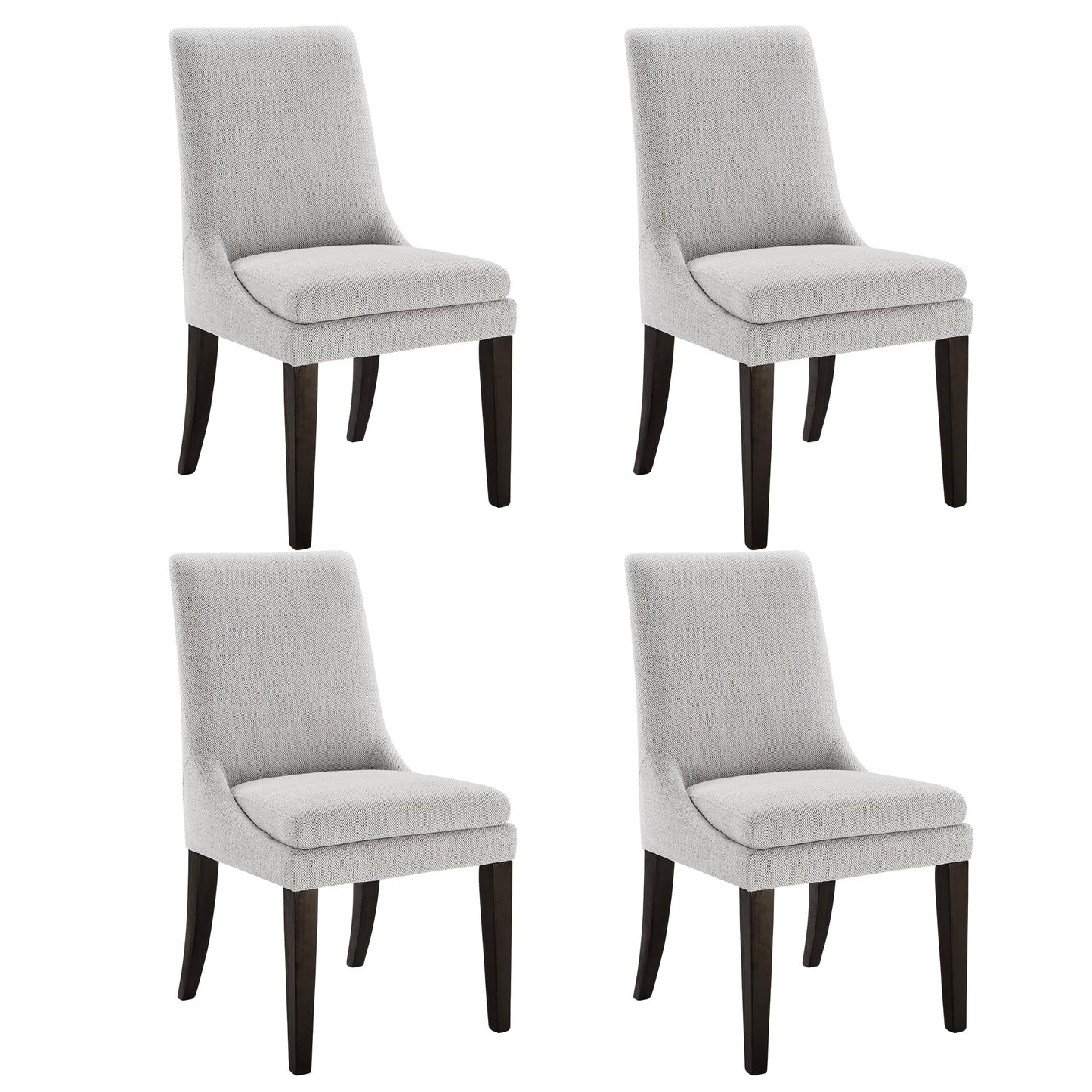 KISLOT Upholstered Dining Chairs Modern Sidechair Performance Fabric High Back Armlesschair for Diningroom Kitchen,Linen,Set of 4(2 Box)