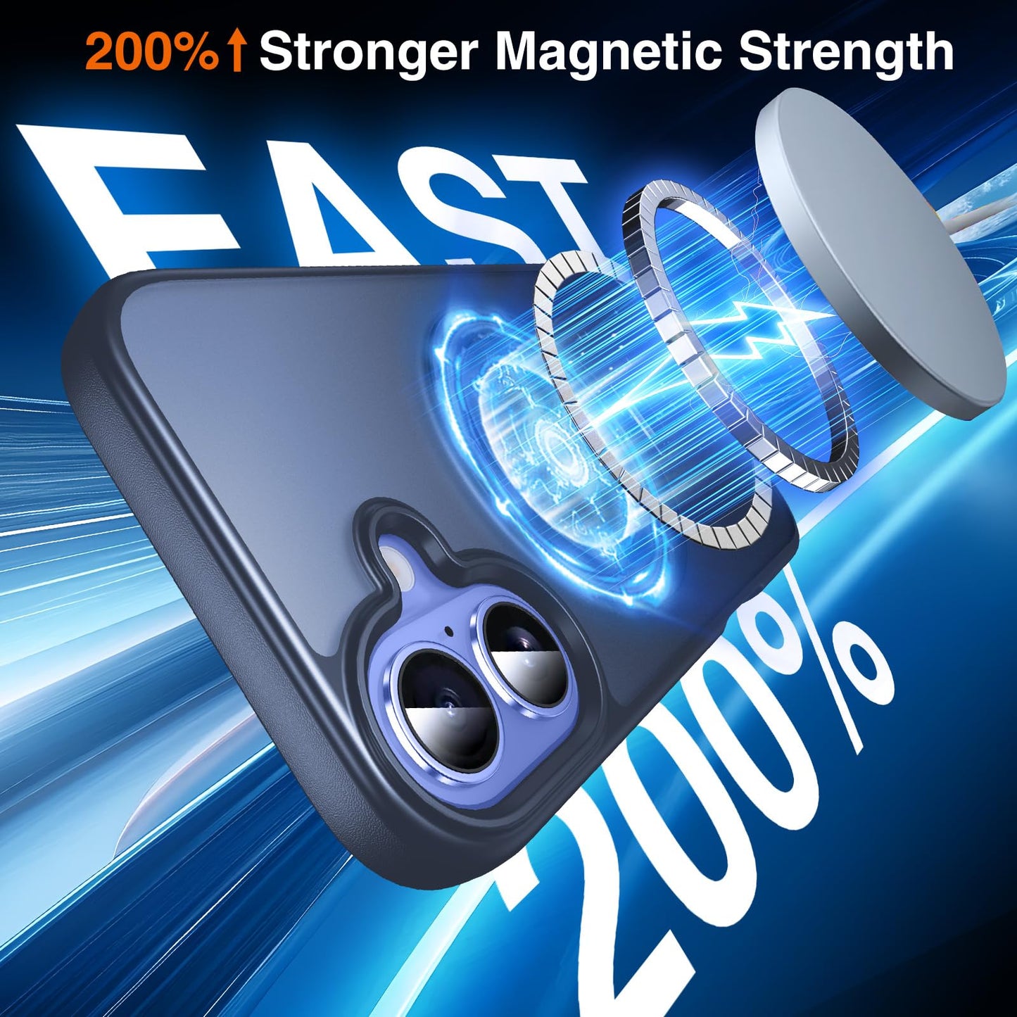 Chicfun 360 O-Ring Magstander For Iphone 16 Case With Magnetic Kickstand Ring Holder [Compatible With Magsafe][360Rotate Stand R