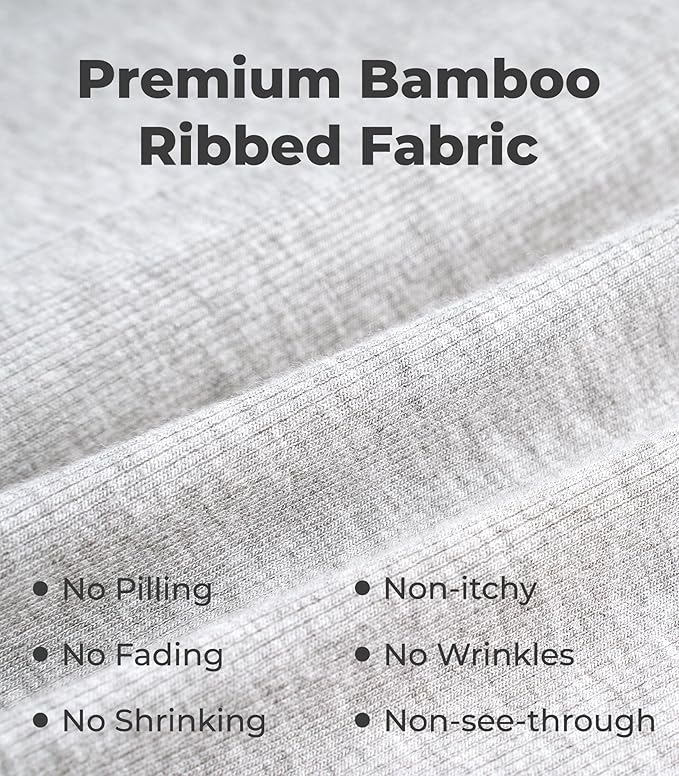 NACHILA Pajamas for Women-Viscose from Bamboo, Ribbed Racerback Tank Top Sexy Split Shorts Pajama Sets Cooling Sleep Cami Pjs
