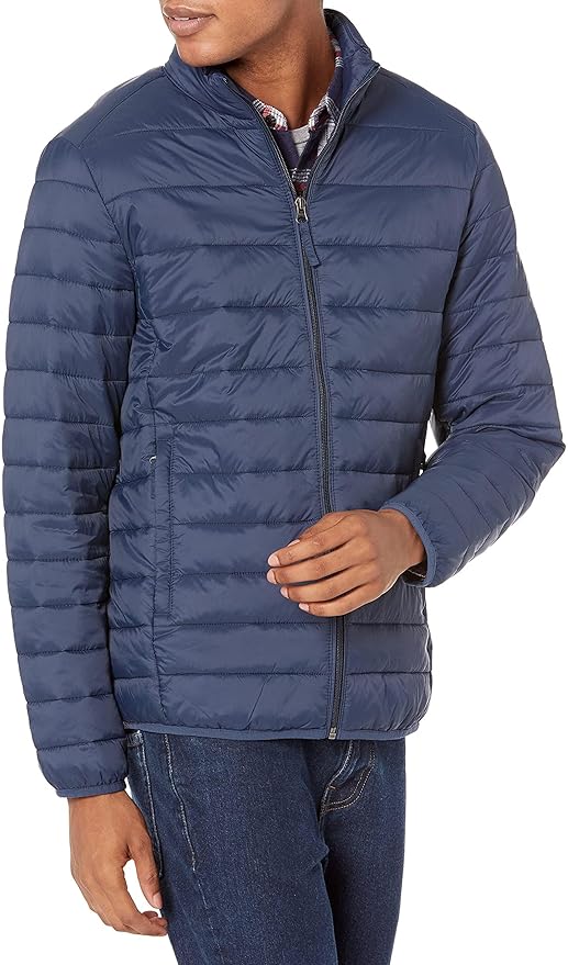 Amazon Essentials Mens Packable Lightweight Water-Resistant Puffer Jacket (Available in Big & Tall)