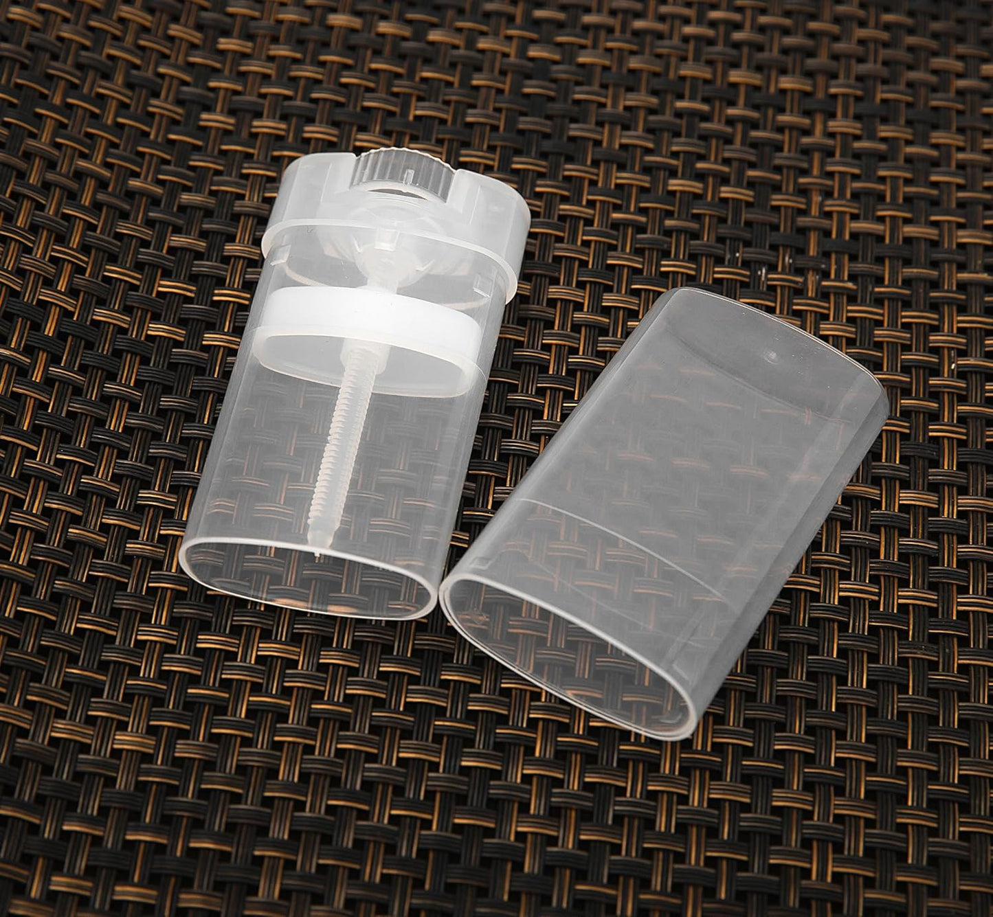 Empty Oval Deodorant Lip Lipstick Balm Tubes Containers Plastic 20PCS 15ML Transparent (15ml, Transparent)