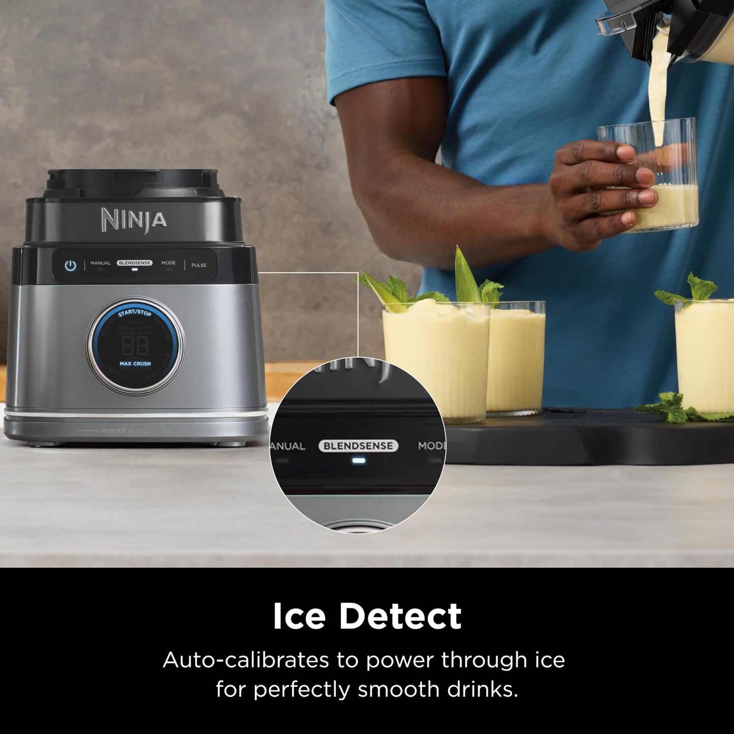 Ninja Full Size Blender I All-in-One | Best for Smoothies, Frozen Drinks, Shakes, Veggie Chopper & More | BlendSense Technology I 72 oz. Pitcher | 1800 Peak Watt | Silver | TB201