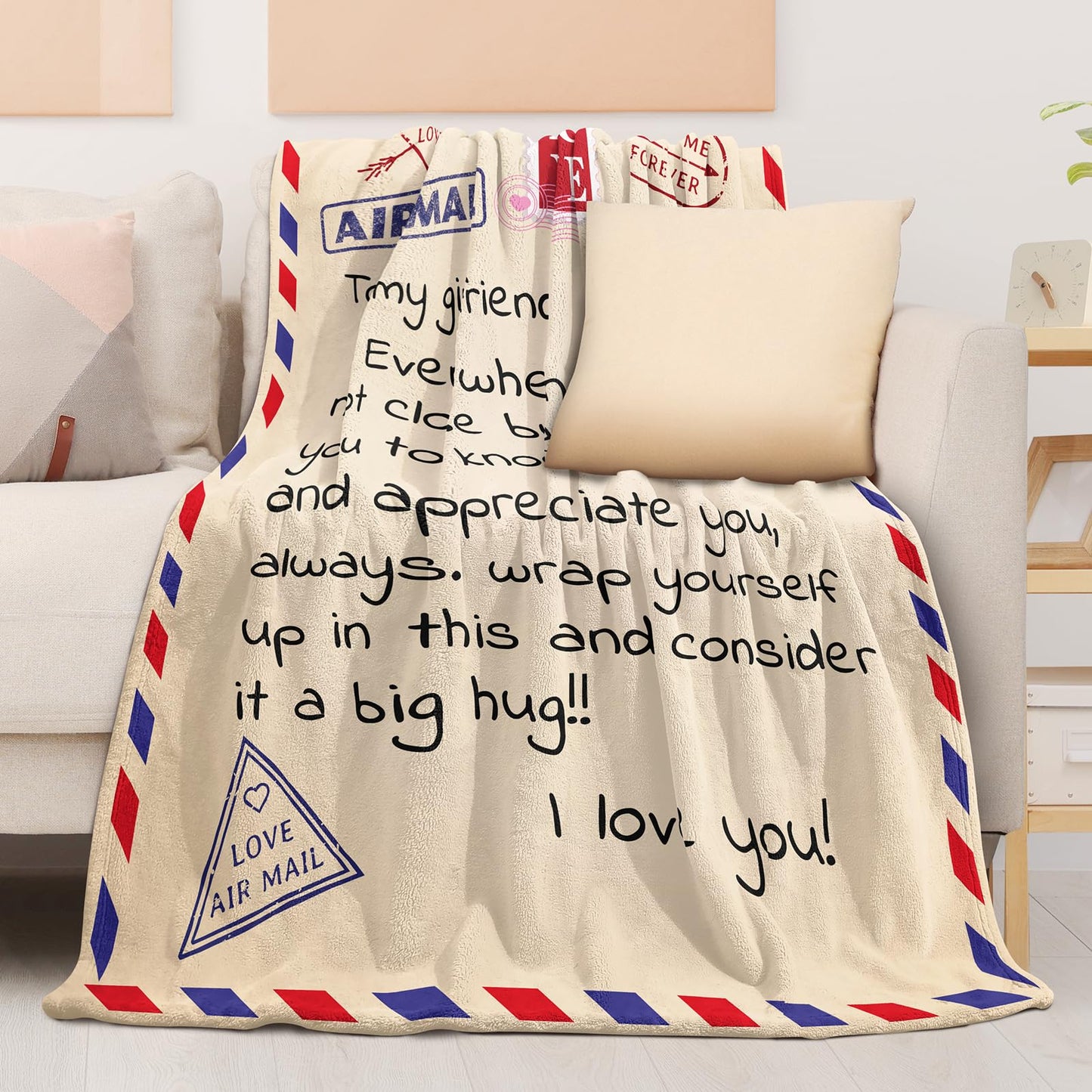 WIDLAN Gifts for Girlfriend Blanket Birthday Gifts for Girlfriend from Boyfriend Christmas Blanket Throw Blanket 60x50