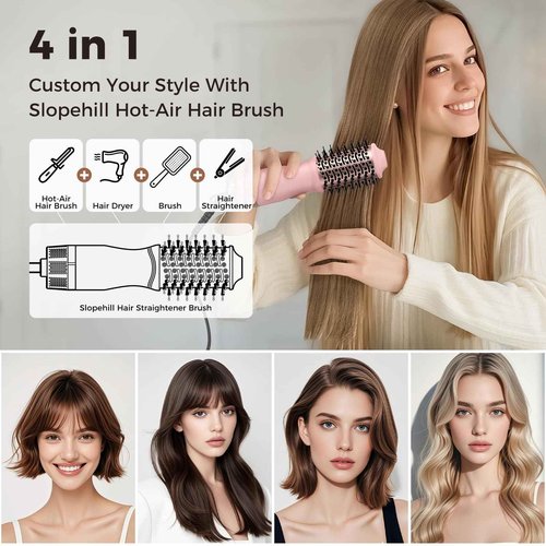 Slopehill Mini Hair Dryer Brush Pink