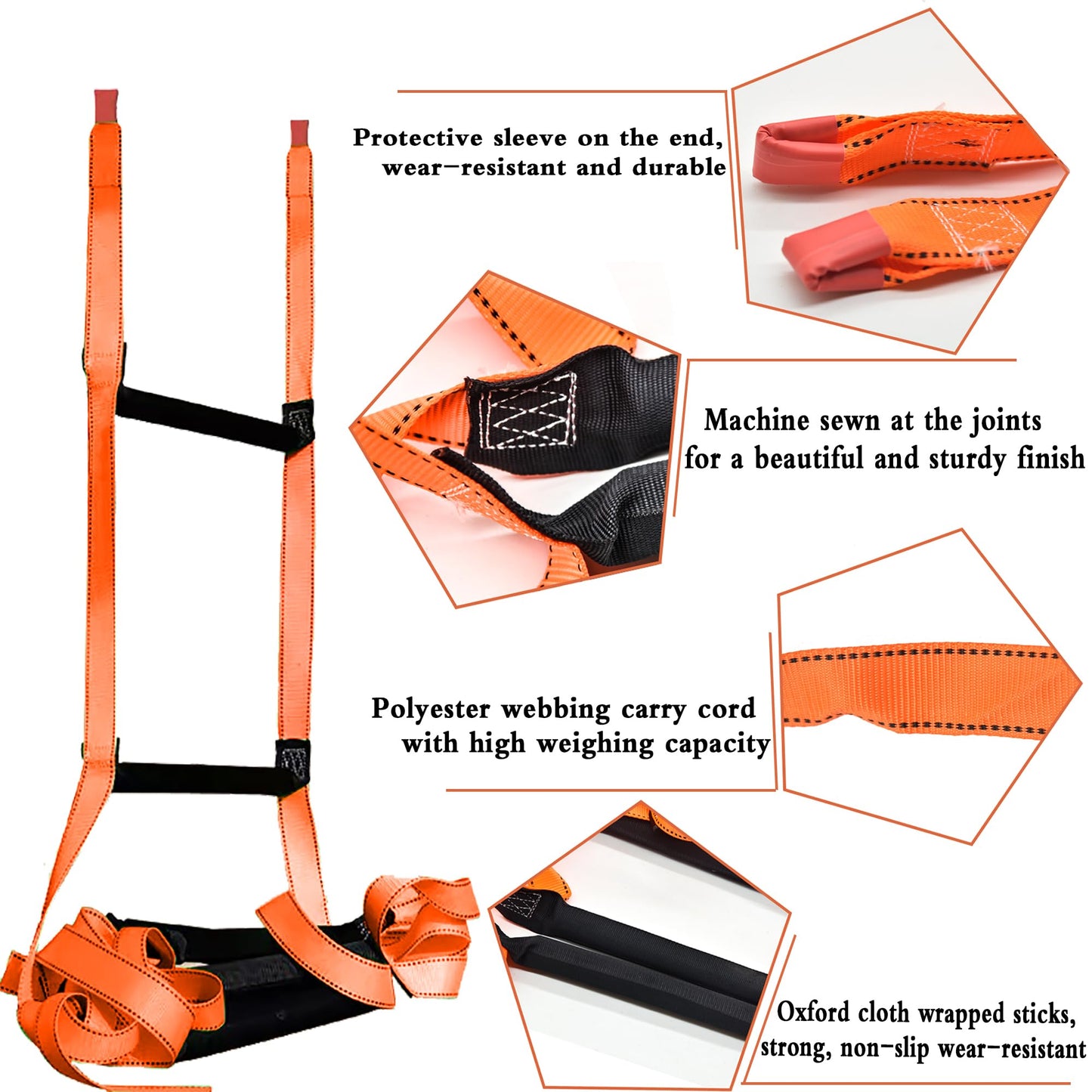 32.8 Feet Fire Escape Ladder Emergency Fire Ladder for 2-3 Story Homes Reusable Portable Safety Ladders for Windows, Balconies and Sailboats, Kayaks and More
