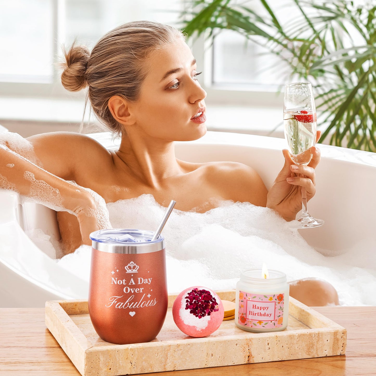 Birthday Gifts for Women,Unique Happy Birthday Gift for Her, Relaxation Spa Bath Birthday Gift Baskets for Female,Gifts Ideas Box Set for Mom Sister Friends Wife Aunt