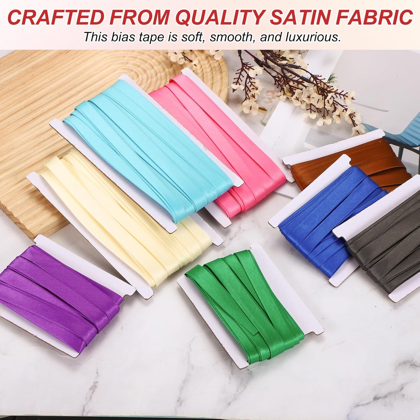 MECCANIXITY Double Fold Bias Tape for Sewing 5/8 Inch x 12 Yards Satin Pre-fold Continuous Binding Tape for Seaming Quilting Hemming Binding DIY Crafts, Dark Gray