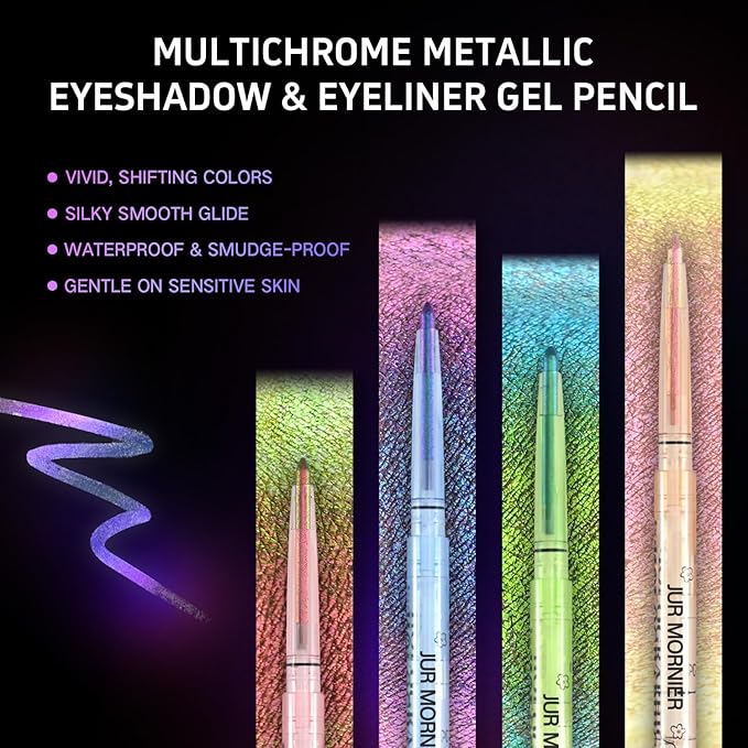 Multichrome Eyeliner Gel Pencil,Waterproof Long-Lasting Vegan Cruelty Free Eye Liner,Shifting Colors Eyeliner Pen (EL-03)