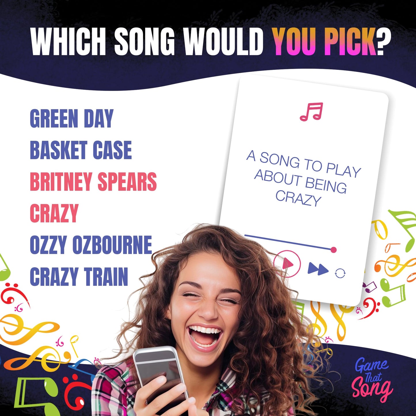 Game That Song - Fun Music Card Game for Adults and Teens - Compete to Play The Best Song- Makes A Great Gift for Music Lovers, Game Night, Galentines Gift, Karaoke or Singing