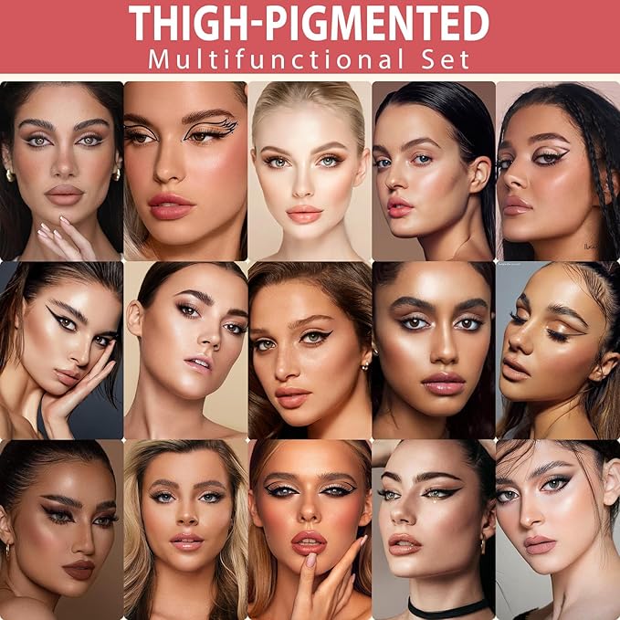 Eyebrow Pencil Kit, with Microblading Eyebrow Pen, Eyebrow Gel, Eyeliner, Eyebrow Brush, Eyebrow Pencils for Women, Waterproof, Smudge Proof, Long Lasting Makeup Formula - Ash Brown