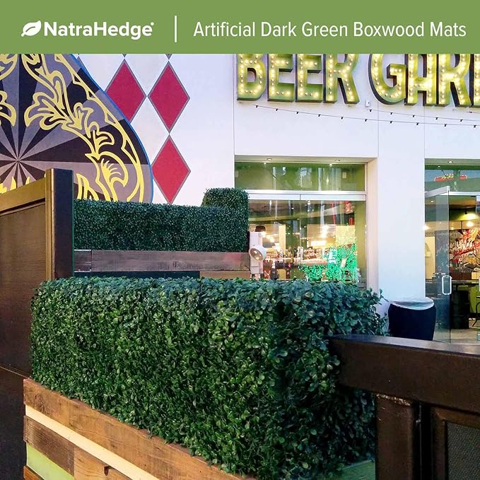 NatraHedge Artificial Boxwood Hedge Mat 20"x 20" Panels (12 Pack)