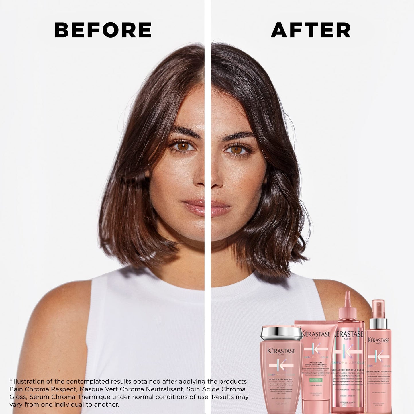 Kerastase Chroma Absolu Chroma Respect Shampoo Riche For Sensitized or Damaged Color-Treated Hair - Protects and Nourishes Mediu