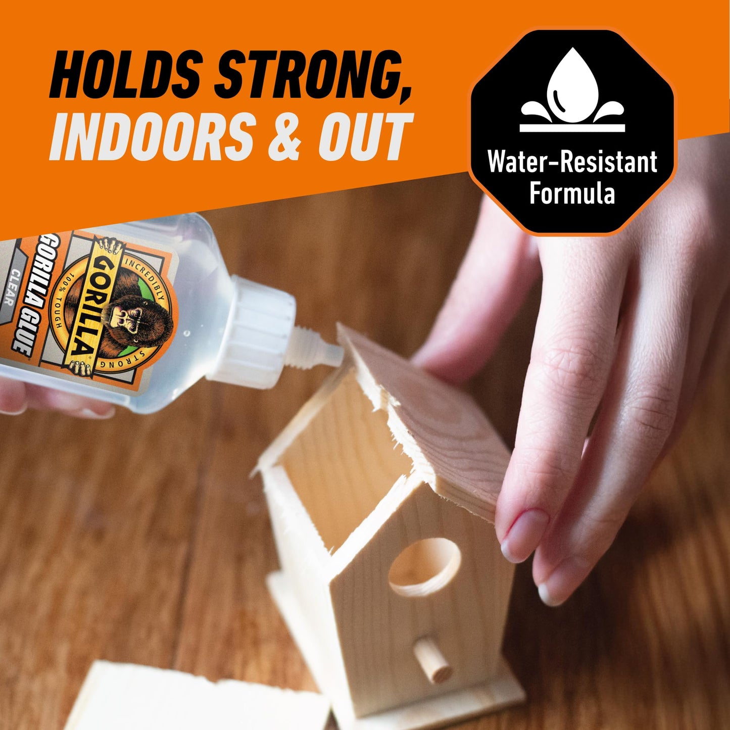 Gorilla Clear Glue, 1.75 Ounce Bottle (Pack of 1) - Crystal Clear, All Purpose, and Water Resistant