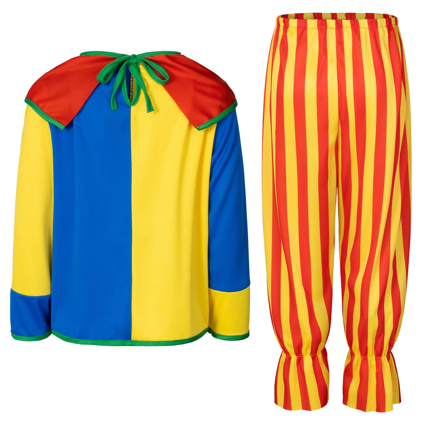 Yoroka 5Pcs Kids clown costume set Circus costume Boys and Girls Cosplay Costumes Quick Dress up for Clown(3XL)