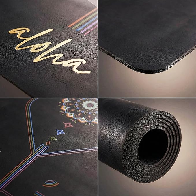 Aloha Bliss Premium Yoga Mat – 72” x 27 - Thick, Non-Slip & Durable | Sweat-Resistant, Lightweight & Portable | Perfect for Yoga, Pilates, Home Workouts, Gym & Studio Practice - Eco-Friendly