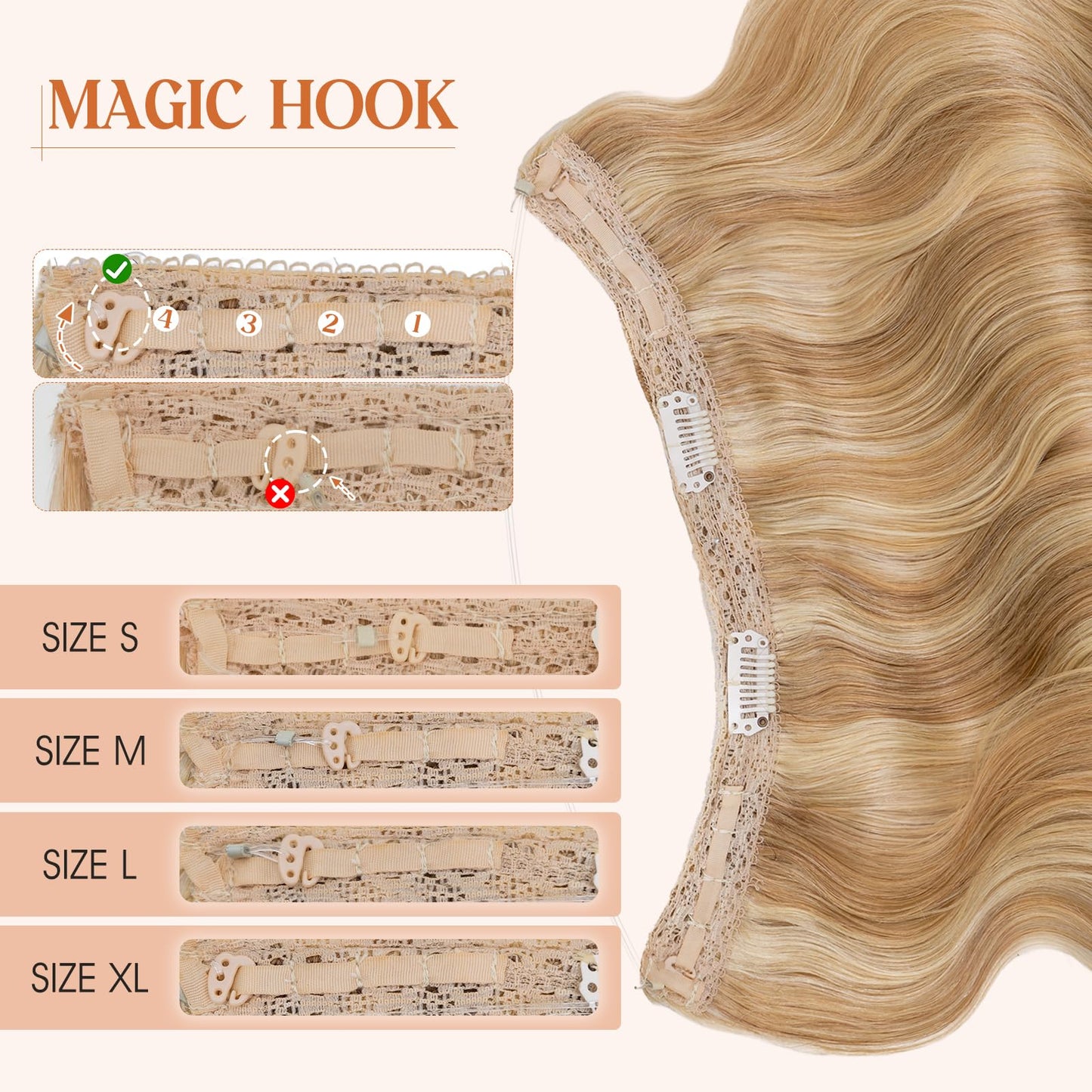S-noilite Halo Hair Extensions Real Human Hair 12inch Short Wavy Halo Hair Extensions for Women Adjustable WireHair Extensions A
