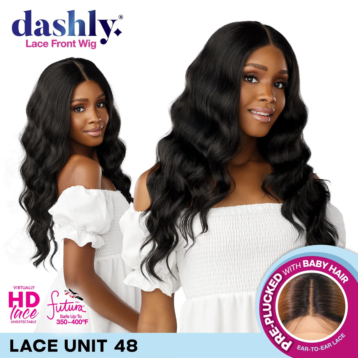 Sensationnel Dashly Lace Front Wig - Unit 48 Hand Tied Laceparting Ear to Ear Synthetic (LIGHTASHBROWN)