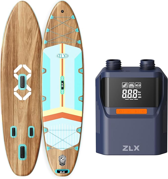 ZLX 11'6×35" Inflatable Stand Up Paddle Board with 50PSI Electric Paddle Board Pump